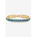 Women's Gold Tone Tennis Bracelet (10mm), Round Birthstones and Crystal, 7" by PalmBeach Jewelry in September