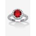 Women's Sterling Silver Simulated Birthstone and Cubic Zirconia Ring by PalmBeach Jewelry in July (Size 7)