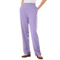 Plus Size Women's 7-Day Knit Straight Leg Pant by Woman Within in Soft Iris (Size 5X)