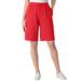 Plus Size Women's Sport Knit Short by Woman Within in Vivid Red (Size M)