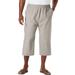 Men's Big & Tall Gauze Cargo Judo Shorts by KingSize in Sand Grey (Size 7XL)