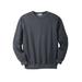 Men's Big & Tall Fleece Crewneck Sweatshirt by KingSize in Heather Charcoal (Size XL)