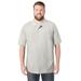 Men's Big & Tall Shrink-Less™ Piqué Polo Shirt by KingSize in Heather Grey (Size 2XL)