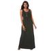 Plus Size Women's Stretch Knit Tank Maxi Dress by The London Collection in Black (Size 20)