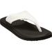 Wide Width Women's The Sylvia Soft Footbed Thong Slip On Sandal by Comfortview in White (Size 12 W)