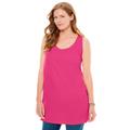 Plus Size Women's Perfect Sleeveless Shirred U-Neck Tunic by Woman Within in Raspberry Sorbet (Size 30/32)