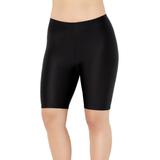 Plus Size Women's Chlorine Resistant Long Bike Short Swim Bottom by Swimsuits For All in Black (Size 8)