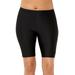 Plus Size Women's Chlorine Resistant Long Bike Short Swim Bottom by Swimsuits For All in Black (Size 8)