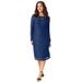 Plus Size Women's Lace Shift Dress by Jessica London in Evening Blue (Size 20)