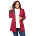 Plus Size Women's Raincoat in new short length with fun dot trim by Woman Within in Classic Red (Size 22 W)