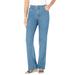 Plus Size Women's Bootcut Stretch Jean by Woman Within in Light Wash Sanded (Size 28 T)