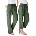 Plus Size Women's Convertible Length Cargo Pant by Woman Within in Olive Green (Size 14 WP)