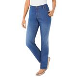 Plus Size Women's Straight-Leg Stretch Jean by Woman Within in Midnight Sanded (Size 16 T)