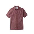 Men's Big & Tall Striped Short-Sleeve Sport Shirt by KingSize in Rich Burgundy Stripe (Size 4XL)