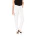 Plus Size Women's Linen Pleat-Front Pant by Jessica London in White (Size 24 W)