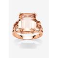 Women's Rose Gold-Plated & Sterling Silver Cocktail Ring by PalmBeach Jewelry in Rose (Size 10)