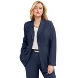 Plus Size Women's Bi-Stretch Blazer by Jessica London in Navy (Size 24 W) Professional Jacket