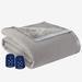 Micro Flannel® Reverse to Ultra Velvet® Electric Blanket by Shavel Home Products in Smoke (Size KING)