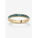 Women's Yellow Gold Plated Simulated Birthstone Eternity Ring by PalmBeach Jewelry in December (Size 6)