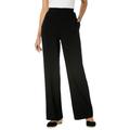 Plus Size Women's Pull-On Elastic Waist Soft Pants by Woman Within in Black (Size 16 W)