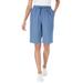 Plus Size Women's Drawstring Denim Short by Woman Within in Light Wash (Size 14 W) Shorts