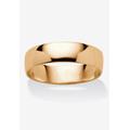 Men's Big & Tall 14k Gold over Sterling Silver Wedding Band Ring by PalmBeach Jewelry in Gold (Size 6)