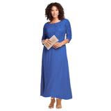 Plus Size Women's Lace Popover Dress by Roaman's in True Blue (Size 36 W) Formal Evening