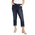 Plus Size Women's Invisible Stretch® Contour Boyfriend Jean by Denim 24/7 in Dark Wash (Size 18 W)