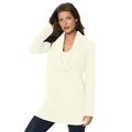 Plus Size Women's Cowl-Neck Thermal Tunic by Roaman's in Ivory (Size L) Long Sleeve Shirt