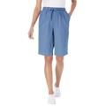 Plus Size Women's Drawstring Denim Short by Woman Within in Light Wash (Size 36 W) Shorts
