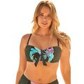 Plus Size Women's Scout Underwire Bikini Top by Swimsuits For All in Neon Tropical (Size 12)