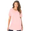 Plus Size Women's Crewneck Ultimate Tee by Roaman's in Soft Blush (Size 5X) Shirt