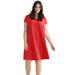 Plus Size Women's A-Line Tee Dress by ellos in Chili Red (Size 10/12)