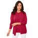 Plus Size Women's Fine Gauge Cardigan by Jessica London in Classic Red (Size 12) Sweater