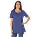 Plus Size Women's Perfect Short-Sleeve Scoopneck Tee by Woman Within in Ultra Blue (Size L) Shirt