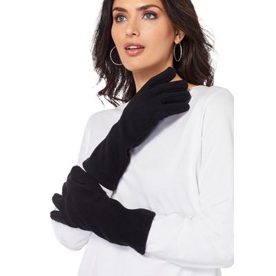 Women's Fleece Gloves by Roaman's in Black