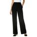 Plus Size Women's Pull-On Elastic Waist Soft Pants by Woman Within in Black (Size 32 W)