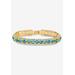 Women's Gold Tone Tennis Bracelet (10mm), Round Birthstones and Crystal, 7" by PalmBeach Jewelry in December
