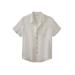 Men's Big & Tall KS Island Solid Rayon Short-Sleeve Shirt by KS Island in White (Size 6XL)