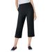 Plus Size Women's Capri Fineline Jean by Woman Within in Black (Size 42 WP)