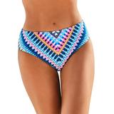 Plus Size Women's Hipster Swim Brief by Swimsuits For All in Rainbow Stripe (Size 18)