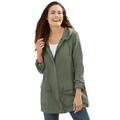 Plus Size Women's Lightweight Hooded Jacket by Woman Within in Olive Green (Size 18/20)