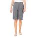 Plus Size Women's 7-Day Knit Bermuda Shorts by Woman Within in Medium Heather Grey (Size 3X)