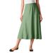 Plus Size Women's 7-Day Knit A-Line Skirt by Woman Within in Sage (Size 2X)