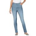 Plus Size Women's Stretch Slim Jean by Woman Within in Light Wash Sanded (Size 20 WP)