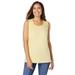 Plus Size Women's Perfect Scoopneck Tank by Woman Within in Banana (Size L) Top