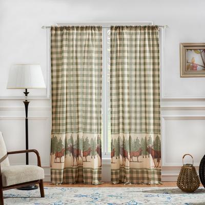 Wide Width Moose Creek Curtain Panel Pair by Greenland Home Fashions in Multi (Size 84