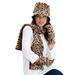 Women's Fleece Hat by Accessories For All in Khaki Graphic Spots