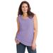 Plus Size Women's Perfect Scoopneck Tank by Woman Within in Soft Iris (Size 1X) Top