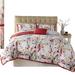 Funky Floral 6-Pc. Comforter Set by BrylaneHome in Burgundy Multi (Size QUEEN)